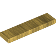 Lego destička 1x4 hladká, zlatá (6103005)
